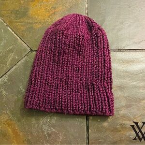Elegant Burgundy Knit Beanie
